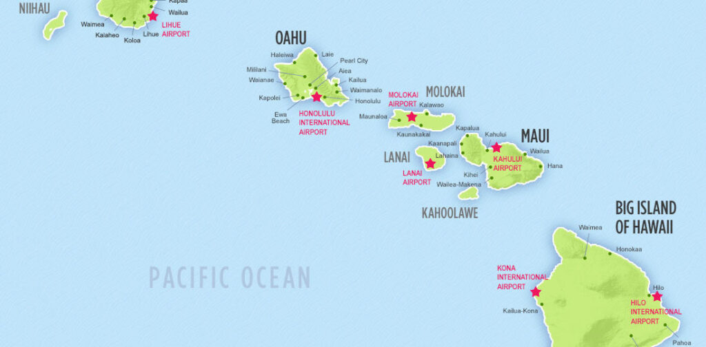 airports on the big island of hawaii map