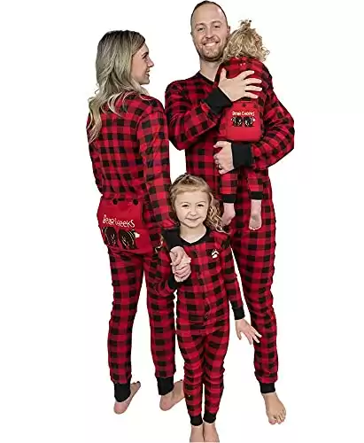 Lazy One Flapjacks, Matching Christmas Pajamas for the Dog, Baby & Kids, Teens, and Adults (Plaid Bear Cheeks, X-LARGE)