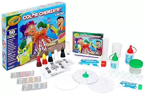 Crayola Color Chemistry Set (50 Experiments), Science Kit For Kids, STEM Toy for Kids, Gift for Boys & Girls, Ages 7, 8, 9