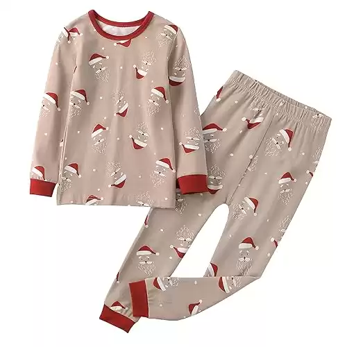 Owlivia 100% Organic Cotton Baby Long Sleeve Pajama Sets, Toddler Boy Girl 2-Piece Sleepwear