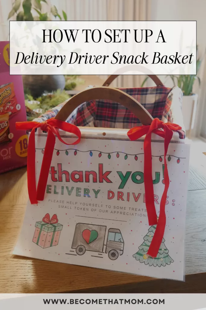 delivery driver snack basket