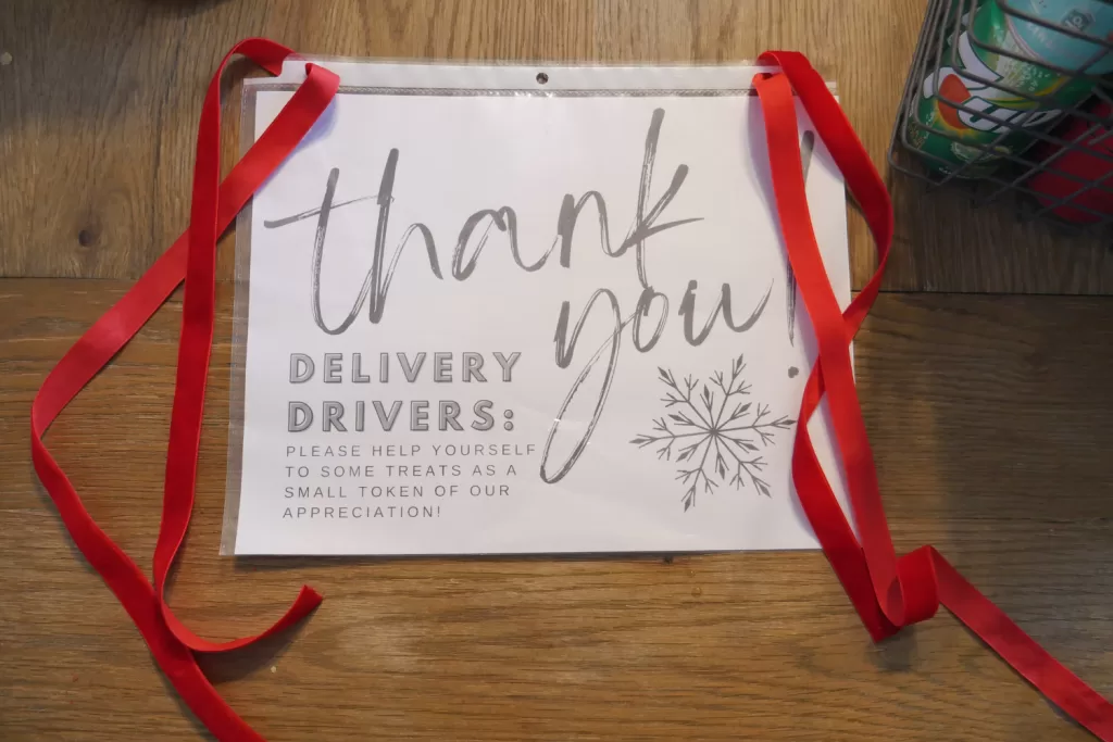 thank you delivery drivers