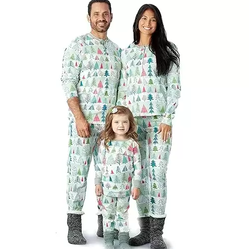 HonestBaby Family Matching Holiday Pajamas Organic Cotton for Men, Women, Kids, Toddlers, Baby Boys, Girls, Unisex Pets